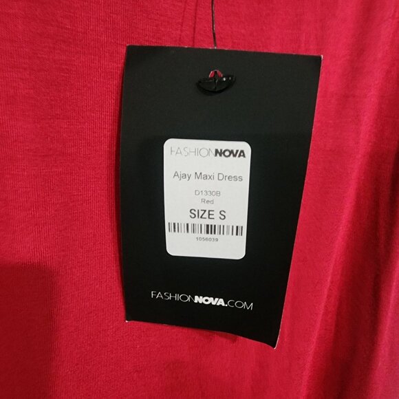 NEW Fashion Nova Ajay Maxi Dress S Red Adjustable Straps Sexy NWT - Picture 9 of 12